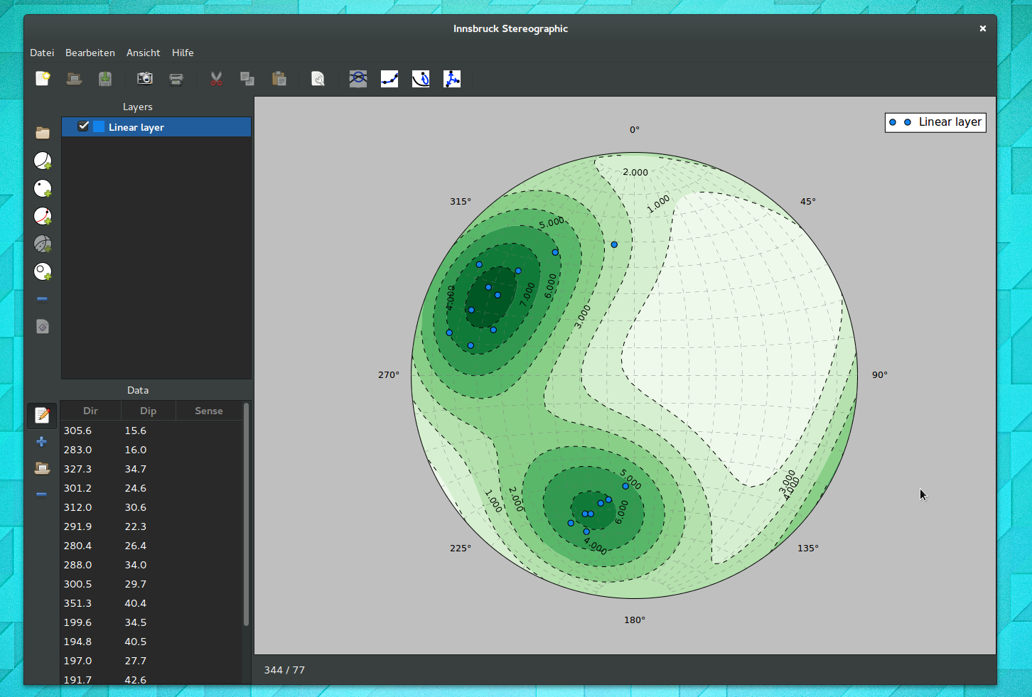 screenshot showing contours with both fills and lines